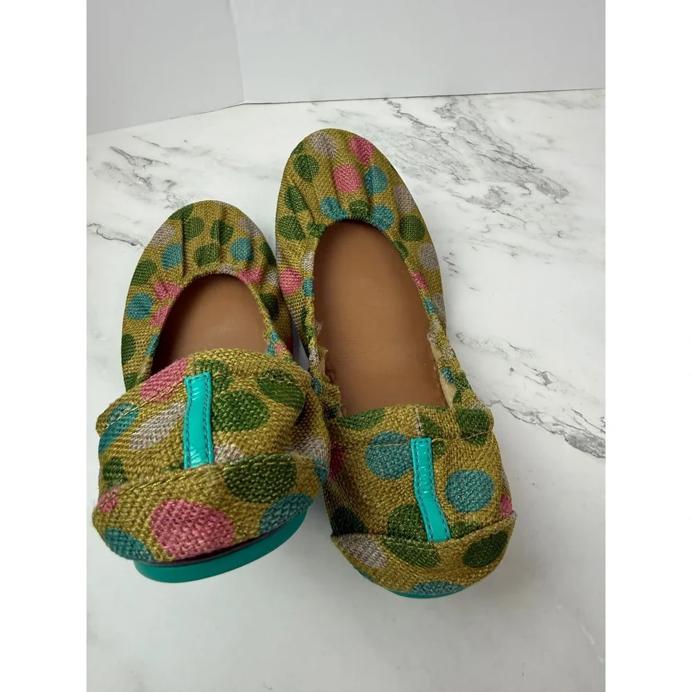 tieks by Gavrieli Echo Park Polka Dot Flats Sz 9 Like New